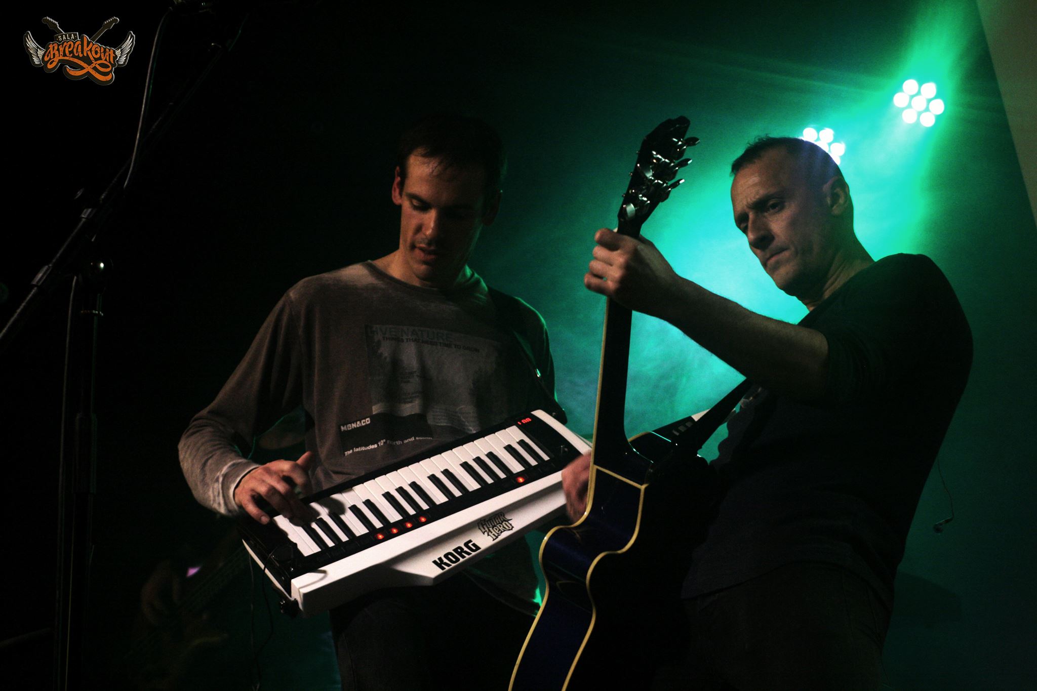 Artistas con teclado y guitarra